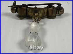 Victorian Figa Pendant Fob, Gold Fill Cap + Bale, Hand holding Rod, Closed Fist