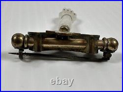 Victorian Figa Pendant Fob, Gold Fill Cap + Bale, Hand holding Rod, Closed Fist