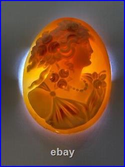 Victorian GORGEOUS Hand Carved 3 Color Shell Cameo