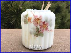 Victorian Glass Toothpick Holder Columned Ribs Patt. Smith Brothers 1890 Milk Gl