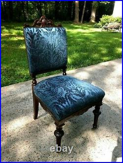 Victorian Hand Carved Chairs Set of 8