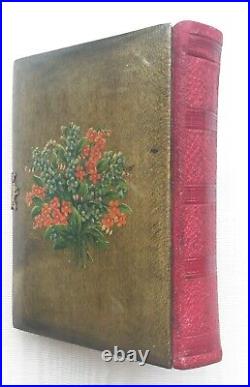 Victorian Hand Painted Album for Cartes de Visite 1880's Unused