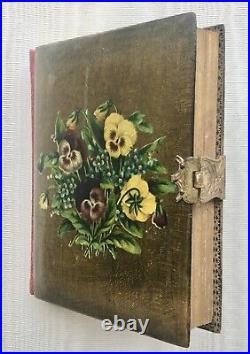 Victorian Hand Painted Album for Cartes de Visite 1880's Unused