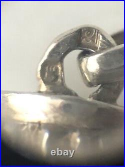 Victorian Hand Sterling Silver Necklace Goat Capricorn-Aries Pendant Memento Mor