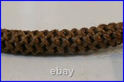 Victorian Hand Woven Hair Mourning Watch Fob With Gold Fill Ends 12 3/4 Long