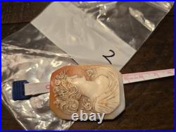Victorian Loose Hand Carved High Relief Shell Cameo For Brooch Pendant Nice #2