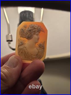 Victorian Loose Hand Carved High Relief Shell Cameo For Brooch Pendant Nice #2