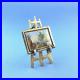 Victorian Miniature Painting & Easel Pendant / Doll Hand Painted Porcelain Charm