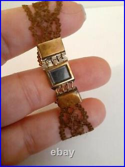 Victorian Mourning Hair Jewelry BRACELET hand crafted art antique