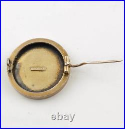 Victorian Silver Hand Painted Portrait Brooch