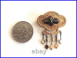 Victorian Solid 10k Yellow Gold Hand Made Antique Pin/pendant