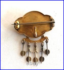 Victorian Solid 10k Yellow Gold Hand Made Antique Pin/pendant