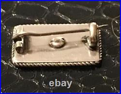 Victorian Sterling Silver Enamel Daffodil Brooch Antique Petite Floral Pin Vtg