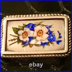 Victorian Sterling Silver Enamel Daffodil Brooch Antique Petite Floral Pin Vtg