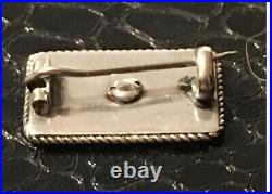 Victorian Sterling Silver Enamel Daffodil Brooch Antique Petite Floral Pin Vtg