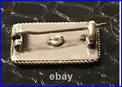Victorian Sterling Silver Enamel Daffodil Brooch Antique Petite Floral Pin Vtg