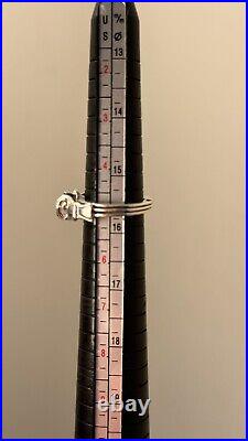 Victorian Sterling Silver Fede Gimmel 3 part Clasped Hand Ring Puzzle Sz 5