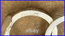Victorian Sterling Silver Fede Gimmel 3 part Clasped Hand Ring Puzzle Sz 5