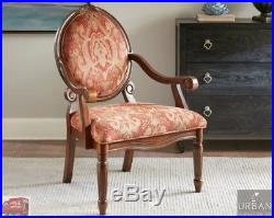 Victorian Style Antique Hand-Carved Wood Arm Accent Chair MidCentury Lounge Side