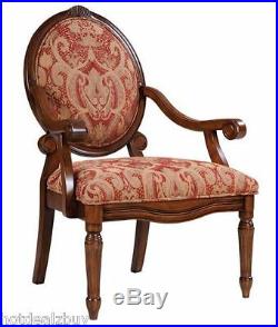 Victorian Style Antique Hand-Carved Wood Arm Accent Chair MidCentury Lounge Side