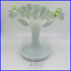 Victorian Vase Jack in Pulpit Dimpled Bohemian Hand Blown Art Glass Antique