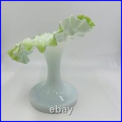 Victorian Vase Jack in Pulpit Dimpled Bohemian Hand Blown Art Glass Antique