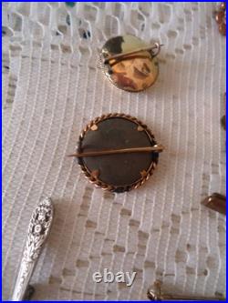 Victorian mourning jewelry, Hair Brooch, Locket, Hand Pendant, Bar Pin, Stick Pin