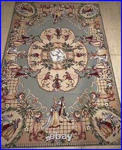 Victorian rug 6x8 Hand Stitched New