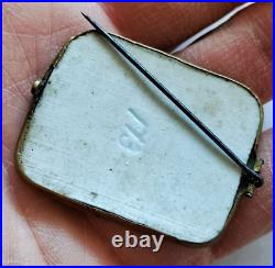 Victorian vintage antique hand painted painting portrait label