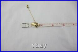 Vintage 14k Hand holding 3.3mm white Pearl STICK PIN yellow gold Victorian Style