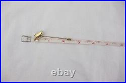 Vintage 14k Hand holding white Pearl STICK PIN yellow gold Victorian Style