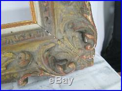 Vintage 4 Hand Carved Wood Large Frame 46 x 33 Ornate Antique Gold