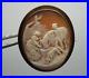 Vintage 9k Victorian Hand Carved Cameo Brooch- 13.2 Grams- A1869