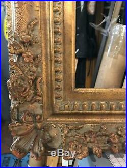 Vintage Abe Munn Fine frame guild antique gold leaf hand finished ornate carved