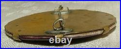 Vintage Brooch Pin MARIE ANTOINETTE Vigee-Lebrun Porcelain Brass Victorian