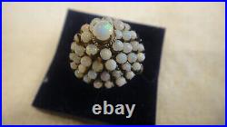 Vintage Estate Antique Ring 14k Gold Opal Tower Victorian Hand Made Ornate READ