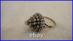 Vintage Estate Antique Ring 14k Gold Opal Tower Victorian Hand Made Ornate READ