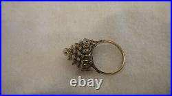 Vintage Estate Antique Ring 14k Gold Opal Tower Victorian Hand Made Ornate READ