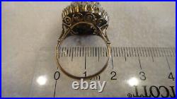 Vintage Estate Antique Ring 14k Gold Opal Tower Victorian Hand Made Ornate READ
