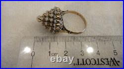 Vintage Estate Antique Ring 14k Gold Opal Tower Victorian Hand Made Ornate READ