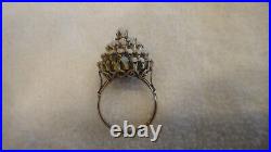 Vintage Estate Antique Ring 14k Gold Opal Tower Victorian Hand Made Ornate READ