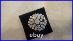 Vintage Estate Antique Ring 14k Gold Opal Tower Victorian Hand Made Ornate READ