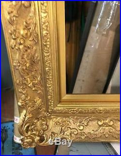 Vintage Fine frame guilt frame antique gold leaf hand finished ornate carved