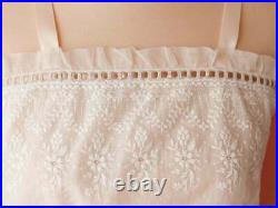 Vintage French Hand Stitch Embroidered Camisole Lace Top Rouje