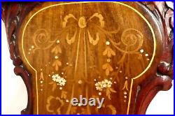 Vintage Hand Carved SETTEE Sofa Love Seat. Inlays of M-of-P &Woods. Brass Tacks