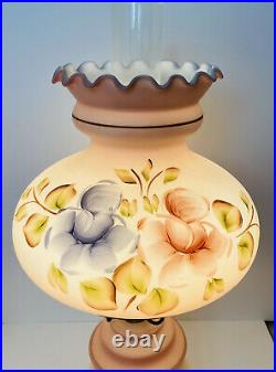 Vintage Hand Painted 3-Way 1972 L&L WMC Gone With The Wind Hurricane Lamp 20