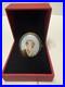 Vintage Hand Painted Lady Proper Victorian era 1850s-1910 Cameo Porcelain Brooch