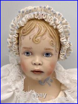 Vintage Kathy Redmond Artist Doll Bisque Hand Painted Victorian Girl Toddler 10