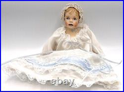 Vintage Kathy Redmond Artist Doll Bisque Hand Painted Victorian Girl Toddler 10