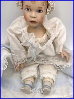 Vintage Kathy Redmond Artist Doll Bisque Hand Painted Victorian Girl Toddler 10